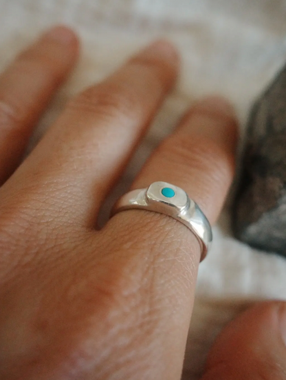 tiny turquoise ring
