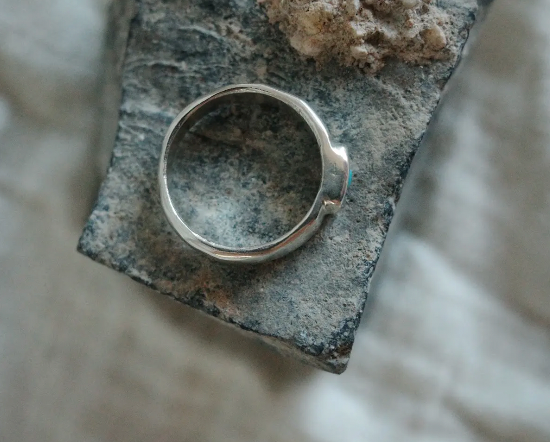 tiny turquoise ring