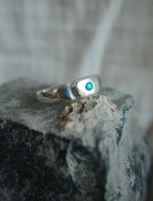 tiny turquoise ring
