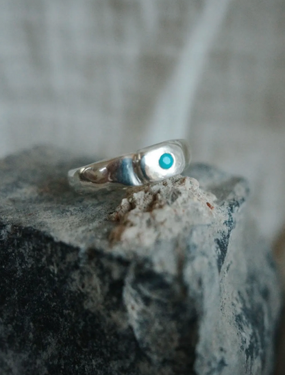 tiny turquoise ring